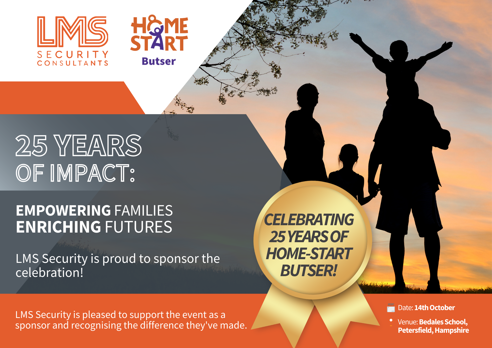 LMS Proudly Sponsors Home-Start Butser’s 25th Anniversary Charity Gala