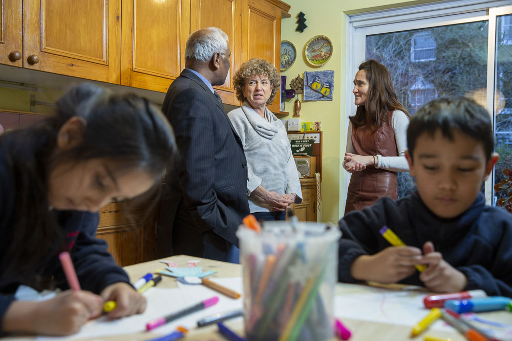 HSUK image volunteer with parents. 